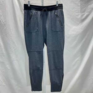 Athleta Womens M Flux Street Jogger, Charcoal Grey Heather, 4 pockets, ankle zip